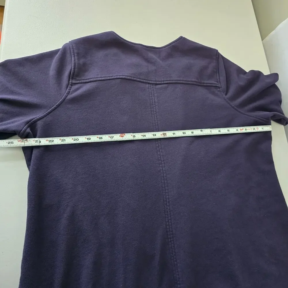 Lands' End Side Zip Sweater Women's 2X Dark Blue Long Sleeves